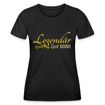 geboren 2030 - Frauen Funktions-T-Shirt - Schwarz - Vorne - AI Model Female 172 light (172cm)
