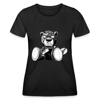 Creepy Teddy Black&White - Women's Functional T-Shirt - black - Front - AI Model Female 172 light (172cm)
