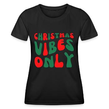 Nur weihnachtliche Vibes - Frauen Funktions-T-Shirt - Schwarz - Vorne - AI Model Female 172 light (172cm)