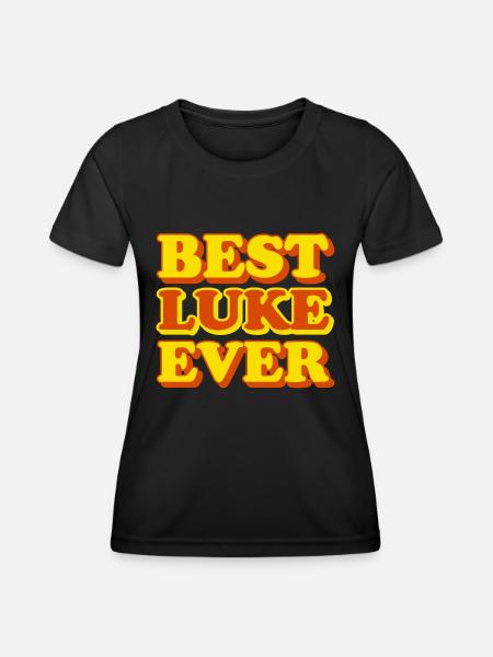 Lukas prénom, cadeau rigolo - T-shirt sport Femme - noir