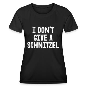 Je ne donne pas une escalope | Bavarois - T-shirt sport Femme - noir - Devant - AI Model Female 172 light (172cm)