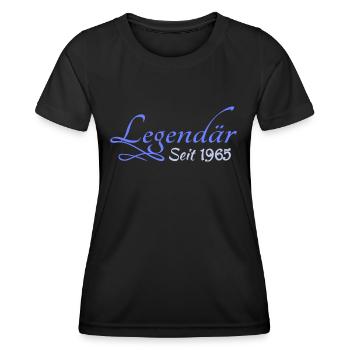 1965 - Frauen Funktions-T-Shirt - Schwarz - Vorne - AI Model Female 172 light (172cm)