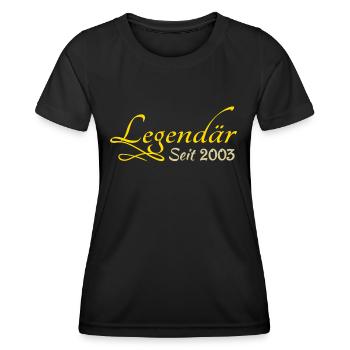 2003 - Frauen Funktions-T-Shirt - Schwarz - Vorne - AI Model Female 172 light (172cm)