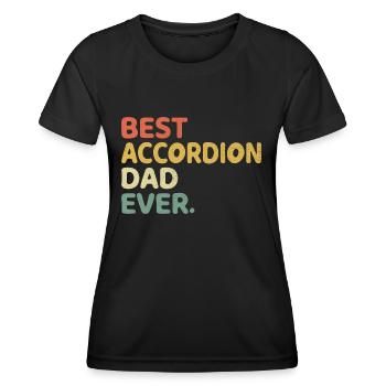 Meilleur Accordéon Papa Jamais Accordéons Accordéoniste Mu - T-shirt sport Femme - noir - Devant - AI Model Female 172 light (172cm)