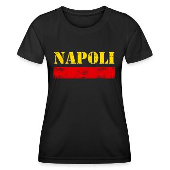 Neapel Vintage - Frauen Funktions-T-Shirt - Schwarz - Vorne - AI Model Female 172 light (172cm)