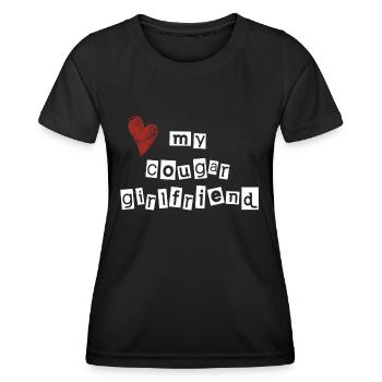 Love my cougar girlfriend - Women's Functional T-Shirt - black - Front - AI Model Female 172 light (172cm)