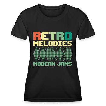 Chiptune Music Lover Groove zu den Bleeps und Bloo - Frauen Funktions-T-Shirt - Schwarz - Vorne - AI Model Female 172 light (172cm)