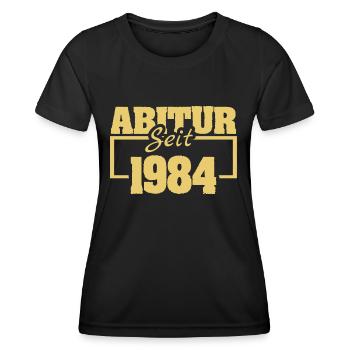 Baccalauréat 1984 - T-shirt sport Femme - noir - Devant - AI Model Female 172 light (172cm)