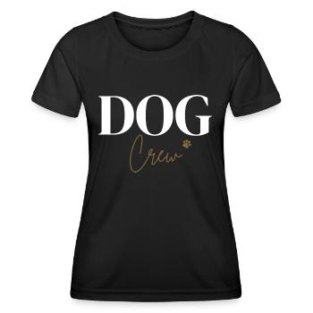 Dog Crew - Frauen Funktions-T-Shirt - Schwarz - Vorne - AI Model Female 172 light (172cm)