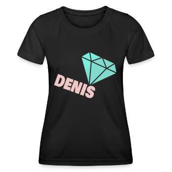 Geschenk für Denis - Frauen Funktions-T-Shirt - Schwarz - Vorne - AI Model Female 172 light (172cm)