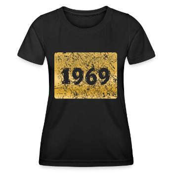 Zahl 1969 - Frauen Funktions-T-Shirt - Schwarz - Vorne - AI Model Female 172 light (172cm)