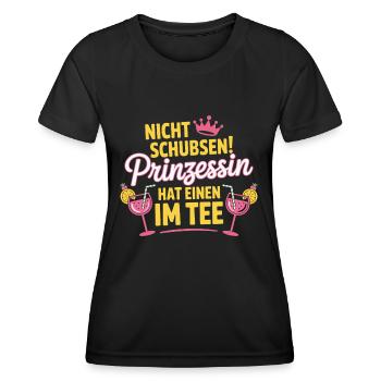 Damen Prinzessin Mallorca Malle Girls Trip 2025 - Frauen Funktions-T-Shirt - Schwarz - Vorne - AI Model Female 172 light (172cm)