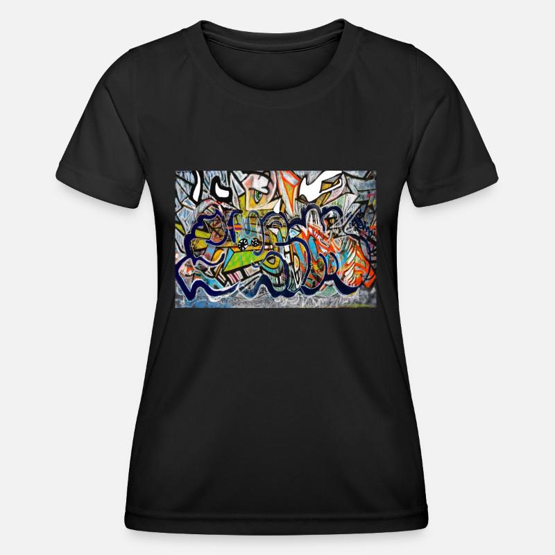 graffiti wall - Women's Functional T-Shirt - black