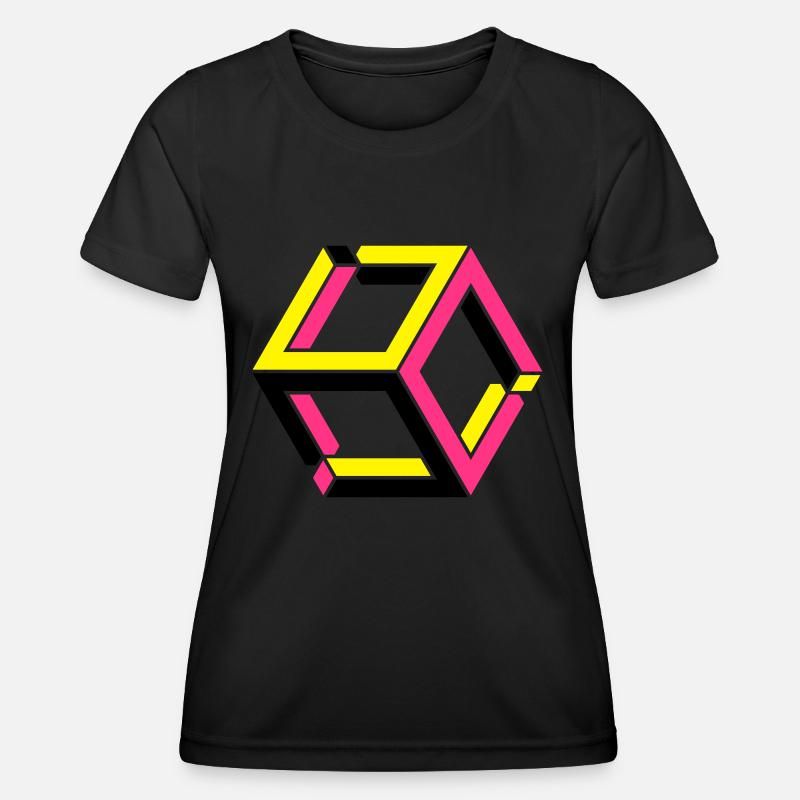 Impossible Figures 81B - Women's Functional T-Shirt - black
