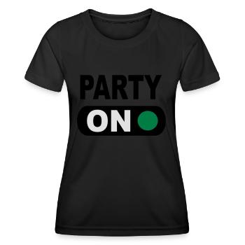 Party - Frauen Funktions-T-Shirt - Schwarz - Vorne - AI Model Female 172 light (172cm)