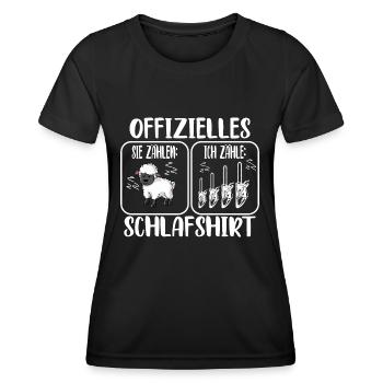 Offizielles Schlafshirt Motorsäge - Frauen Funktions-T-Shirt - Schwarz - Vorne - AI Model Female 172 light (172cm)