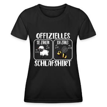 Offizielles Schlafshirt Biene Imker Imkerin - Frauen Funktions-T-Shirt - Schwarz - Vorne - AI Model Female 172 light (172cm)