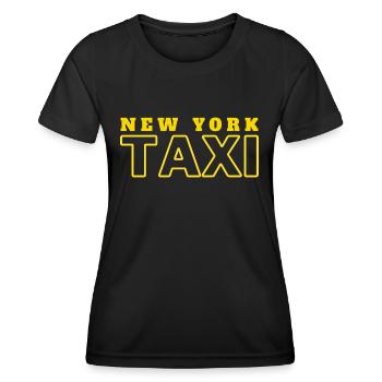 new york taxi - T-shirt sport Femme - noir - Devant - AI Model Female 172 light (172cm)