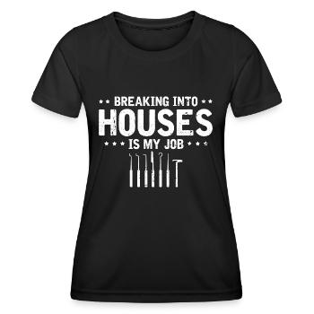 Cambrioleur Serrurier Technicien de Verrouillage Conception - T-shirt sport Femme - noir - Devant - AI Model Female 172 light (172cm)