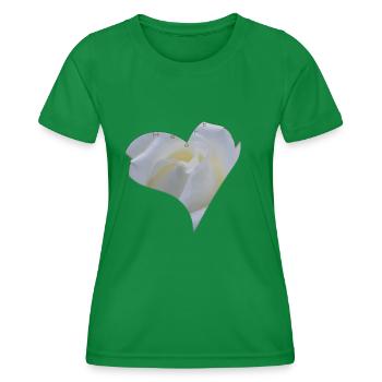 Cœur de Rose Blanche - T-shirt sport Femme - vert - Devant - AI Model Female 172 dark (172cm)