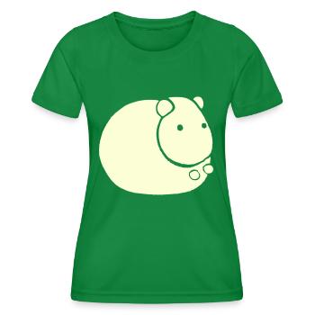 Hamster süß Tier Nagetier Tiere Haustier Vektor 4 - Frauen Funktions-T-Shirt - Kelly Green - Vorne - AI Model Female 172 dark (172cm)