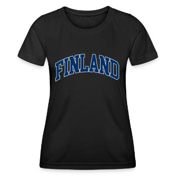 FINNLAND - Frauen Funktions-T-Shirt - Schwarz - Vorne - AI Model Female 172 light (172cm)