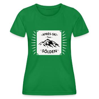 Après-Ski Sölden - Frauen Funktions-T-Shirt - Kelly Green - Vorne - AI Model Female 172 dark (172cm)