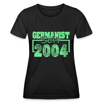 Studi 2004 - Frauen Funktions-T-Shirt - Schwarz - Vorne - AI Model Female 172 light (172cm)