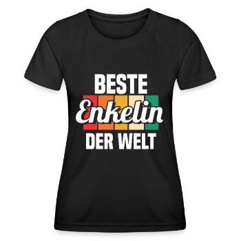 Enkelin - Frauen Funktions-T-Shirt - Schwarz - Vorne - AI Model Female 172 light (172cm)