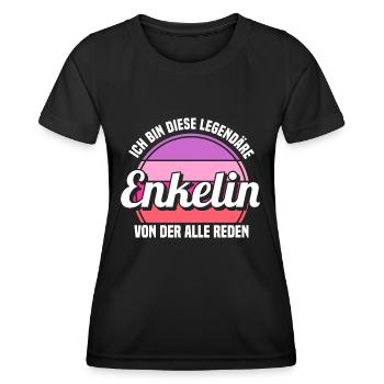Enkelin - Frauen Funktions-T-Shirt - Schwarz - Vorne - AI Model Female 172 light (172cm)