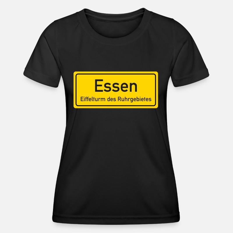 Essen place name germany - Women's Functional T-Shirt - black