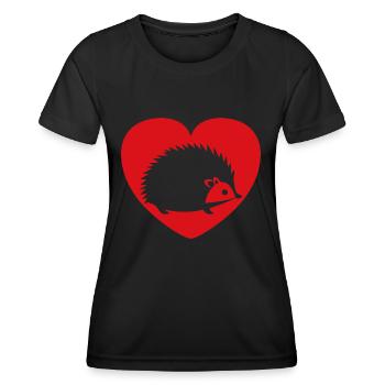 Igel - Frauen Funktions-T-Shirt - Schwarz - Vorne - AI Model Female 172 light (172cm)