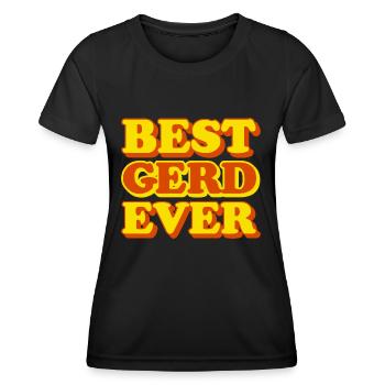 Gerd Prénom Drôle Cadeau - T-shirt sport Femme - noir - Devant - AI Model Female 172 light (172cm)
