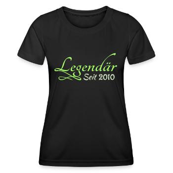 Legendär 2010 - Frauen Funktions-T-Shirt - Schwarz - Vorne - AI Model Female 172 light (172cm)