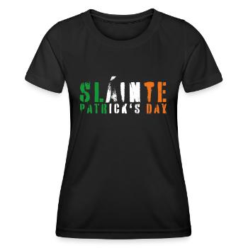 Saint Patrick's Day Is Slainte Patrick's Day - Women's Functional T-Shirt - black - Front - AI Model Female 172 light (172cm)