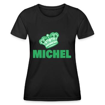 Vorname Michel - Frauen Funktions-T-Shirt - Schwarz - Vorne - AI Model Female 172 light (172cm)