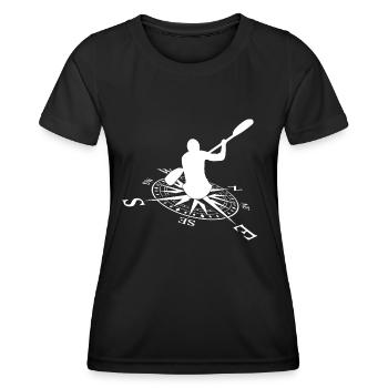 Paddeln - Frauen Funktions-T-Shirt - Schwarz - Vorne - AI Model Female 172 light (172cm)