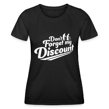 N’oubliez pas ma réduction drôle sarcastique senior - T-shirt sport Femme - noir - Devant - AI Model Female 172 light (172cm)