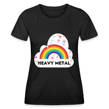 Heavy Metal - Frauen Funktions-T-Shirt - Schwarz - Vorne - AI Model Female 172 light (172cm)