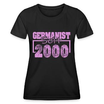 Jahrgang 2000 - Frauen Funktions-T-Shirt - Schwarz - Vorne - AI Model Female 172 light (172cm)