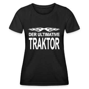 Traktor - Frauen Funktions-T-Shirt - Schwarz - Vorne - AI Model Female 172 light (172cm)