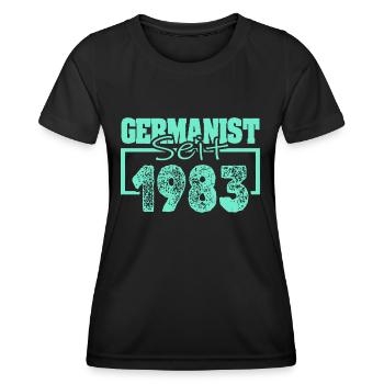 1983 - T-shirt sport Femme - noir - Devant - AI Model Female 172 light (172cm)