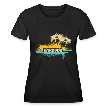 Barbuda Holidays - Women's Functional T-Shirt - black - Front - AI Model Female 172 light (172cm)