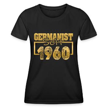 1960 - T-shirt sport Femme - noir - Devant - AI Model Female 172 light (172cm)