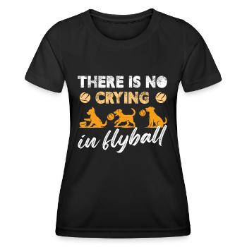 il n’y a pas de pleurs au flyball Conception d’un flyball - T-shirt sport Femme - noir - Devant - AI Model Female 172 light (172cm)