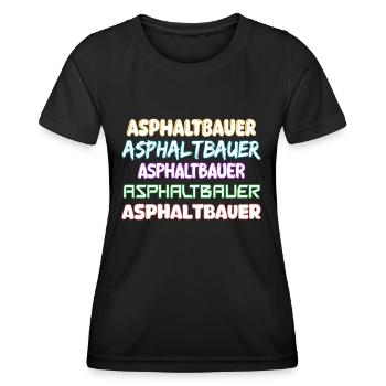 Constructeur d’asphalte comme métier - T-shirt sport Femme - noir - Devant - AI Model Female 172 light (172cm)