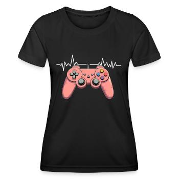 Gamer Video Games Console Gaming Birthday Gaming - Women's Functional T-Shirt - black - Front - AI Model Female 172 light (172cm)
