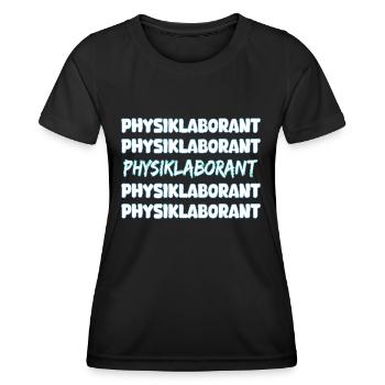 Job Physiklaborant - Frauen Funktions-T-Shirt - Schwarz - Vorne - AI Model Female 172 light (172cm)