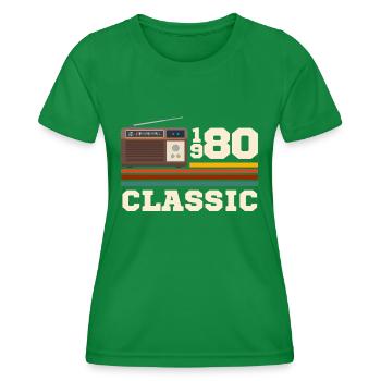 Retro classic 1980s anniversary - Women's Functional T-Shirt - kelly green - Front - AI Model Female 172 dark (172cm)