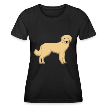 hovawart_blond F - T-shirt sport Femme - noir - Devant - AI Model Female 172 light (172cm)